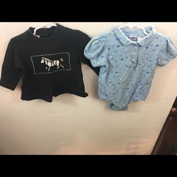 2 piece 1 Okie Dokie Onesie and 1 Small Steps Top 18 Mo. - Picture 1 of 4